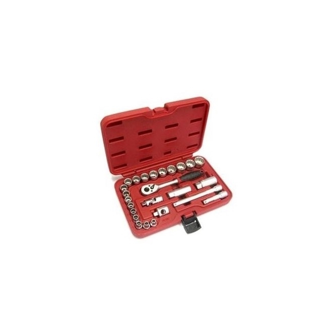 Jogo de soquete techdrive multilock encaixe de 3/8 624 25 peças