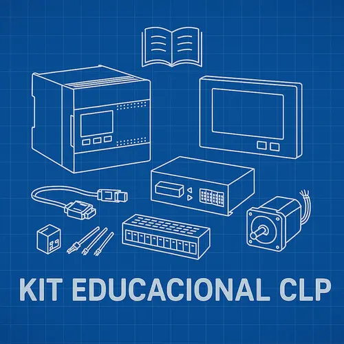Kit Educacional CLP Básico – PLC 8 I/O + HMI