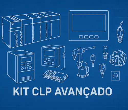 Kit Educacional CLP Avançado – PLC 24 I/O + HMI 7