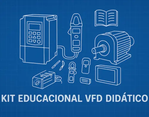 Kit Educacional VFD Didático – Inversor 1 kW & Motor 0,75 kW