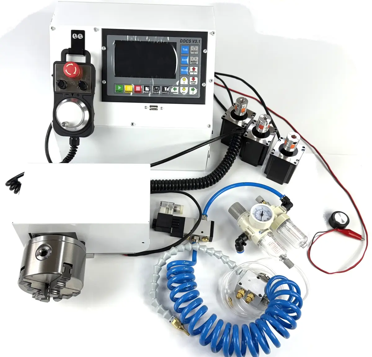 Kit Retrofit Fresadora – DDCS V3.1 + Motores XYZA (Open-Loop) + 4º