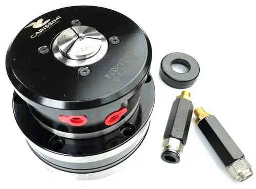 Mandril Pneumático Tipo Pinça Frontal, Alta Precisão 0,01 mm, para pinças de 1 a 15mm